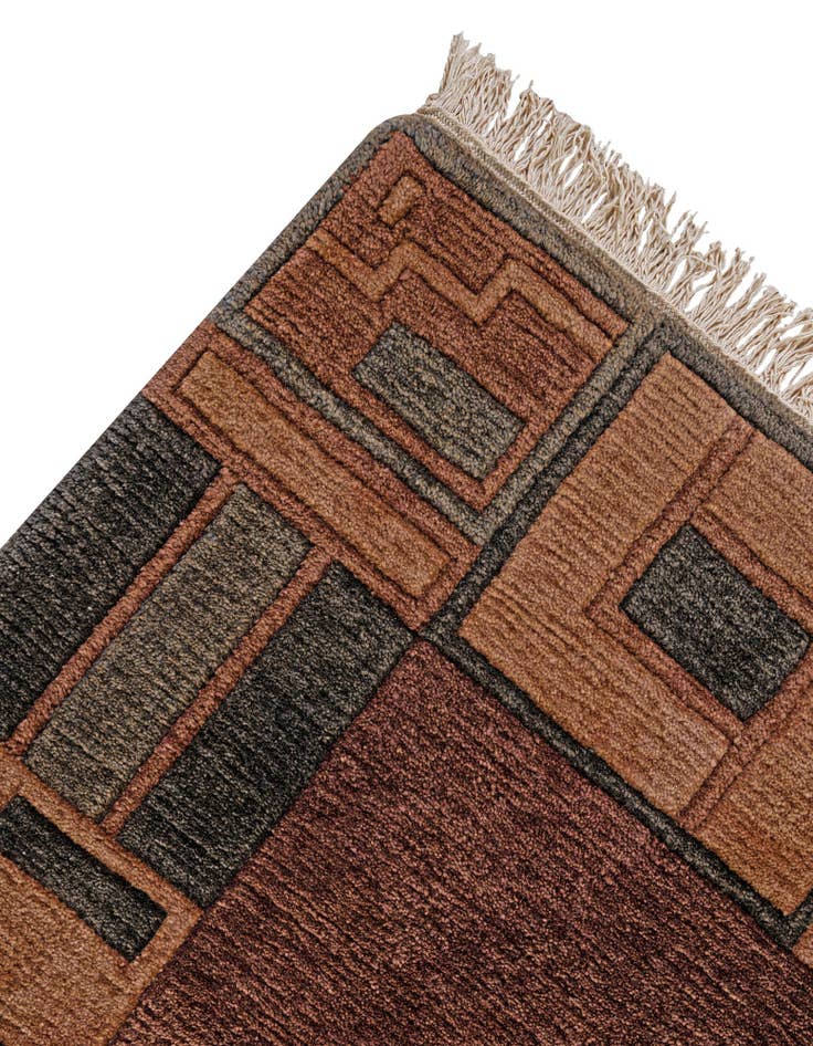 Detail image of  8' 2 x 8' 2  Hand Knotted Tibet Wool Square Rug