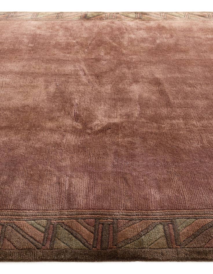 Detail image of  8' 1 x 8' 3  Hand Knotted Tibet Wool Square Rug