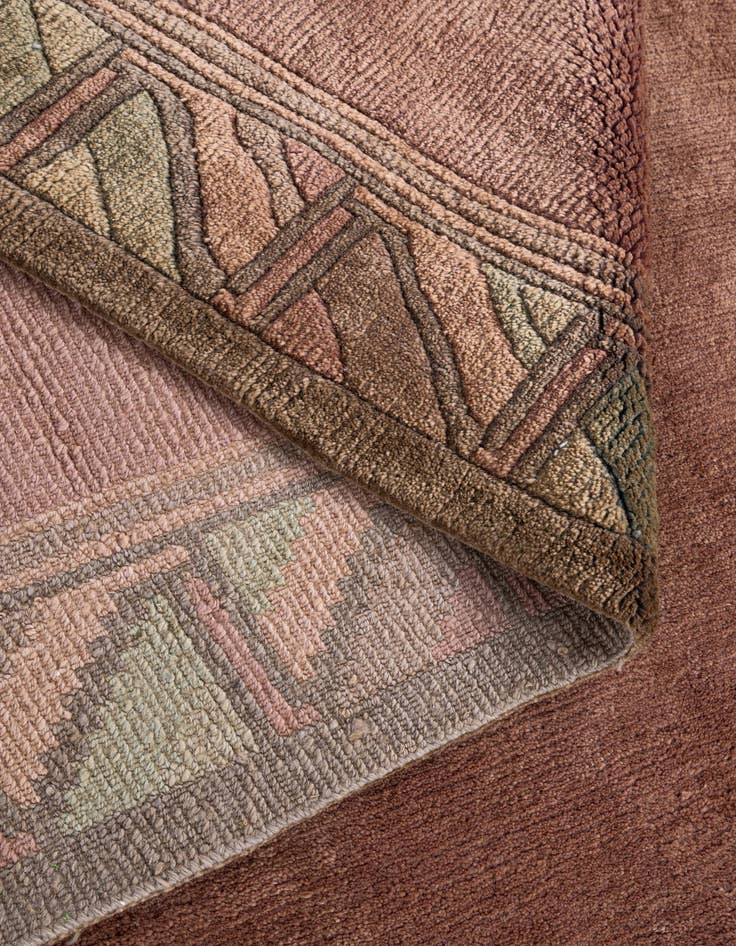 Detail image of  8' 1 x 8' 3  Hand Knotted Tibet Wool Square Rug