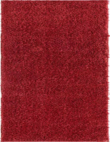 A vibrant red 13 ft runner rug with a plush shag pile, perfect for adding warmth to a hallway.