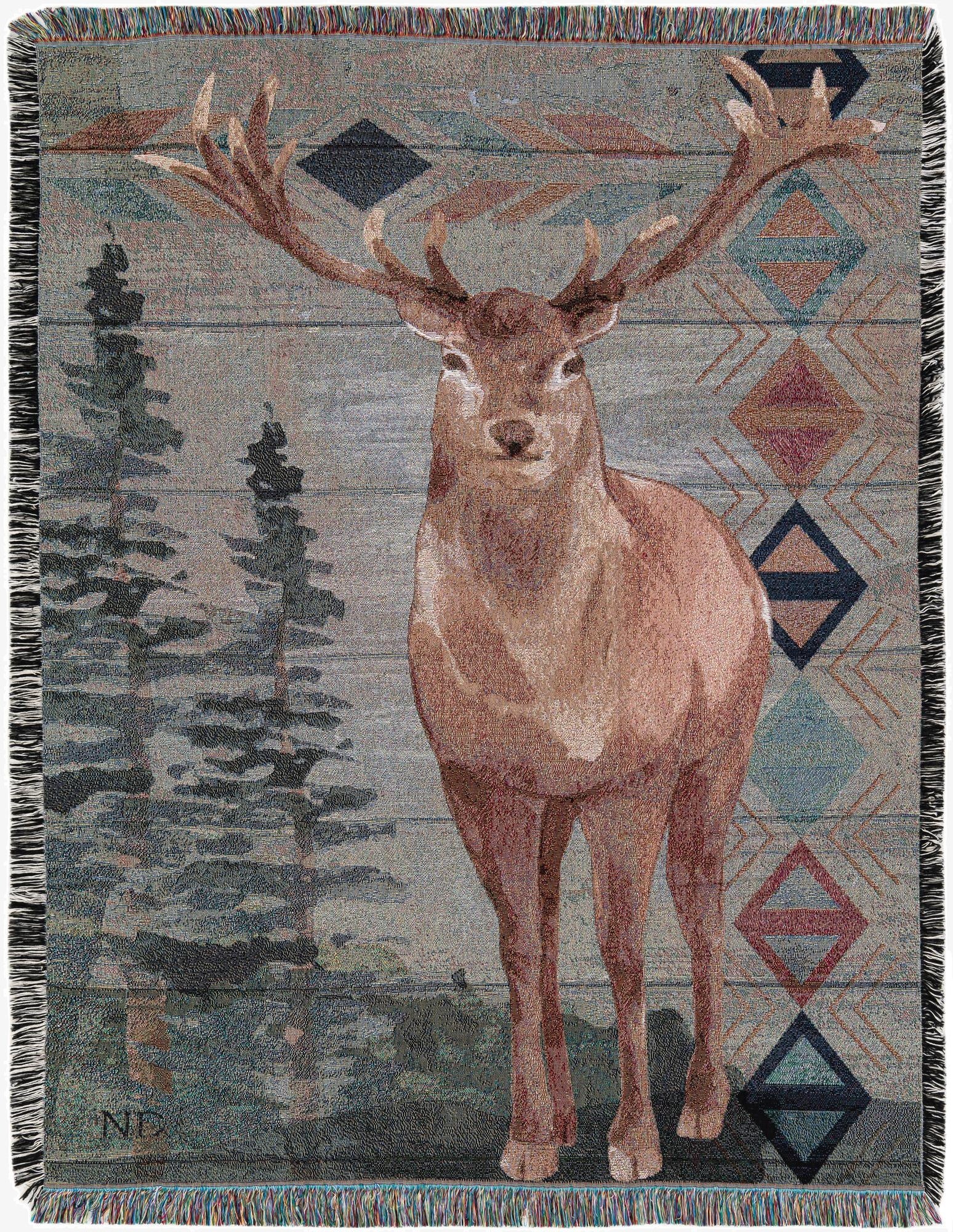 4' 6 x 6' Animals Lodge 3 Throw Blanket