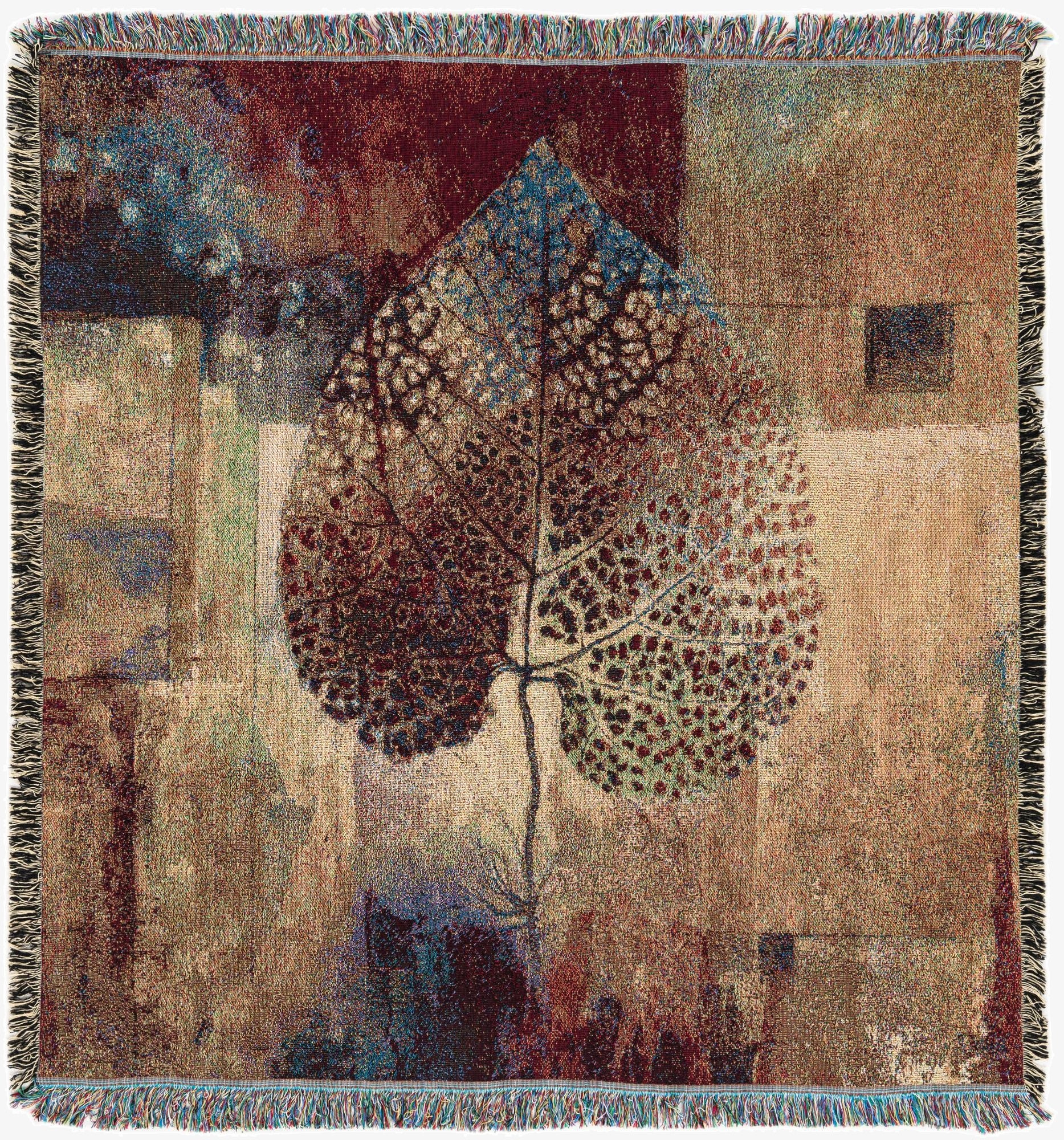 4' 6 x 4' 9 Abstract Autumn Small Throw Blanket