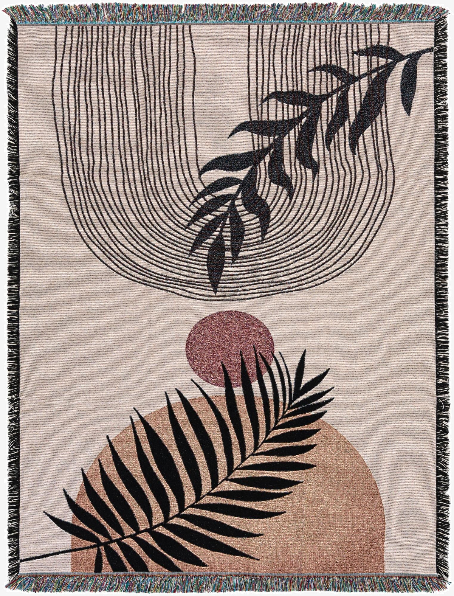 4' 6 x 6' Abstract Arches 2 Throw Blanket