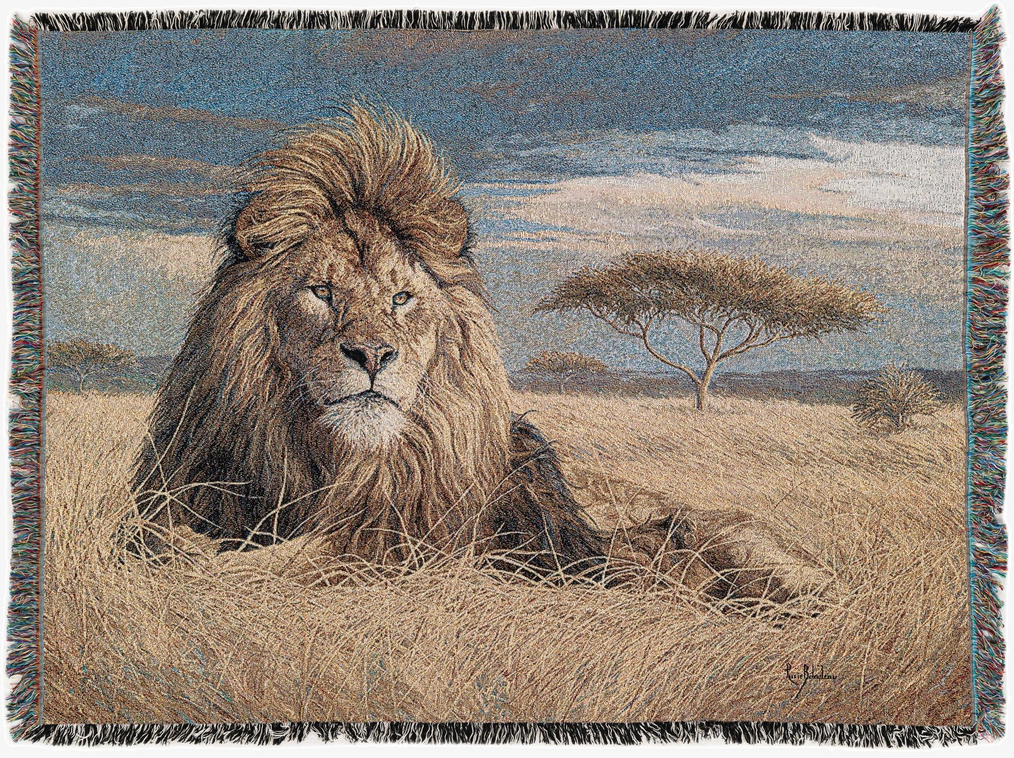 4' 6 x 6' King Of The Pride Throw Blanket