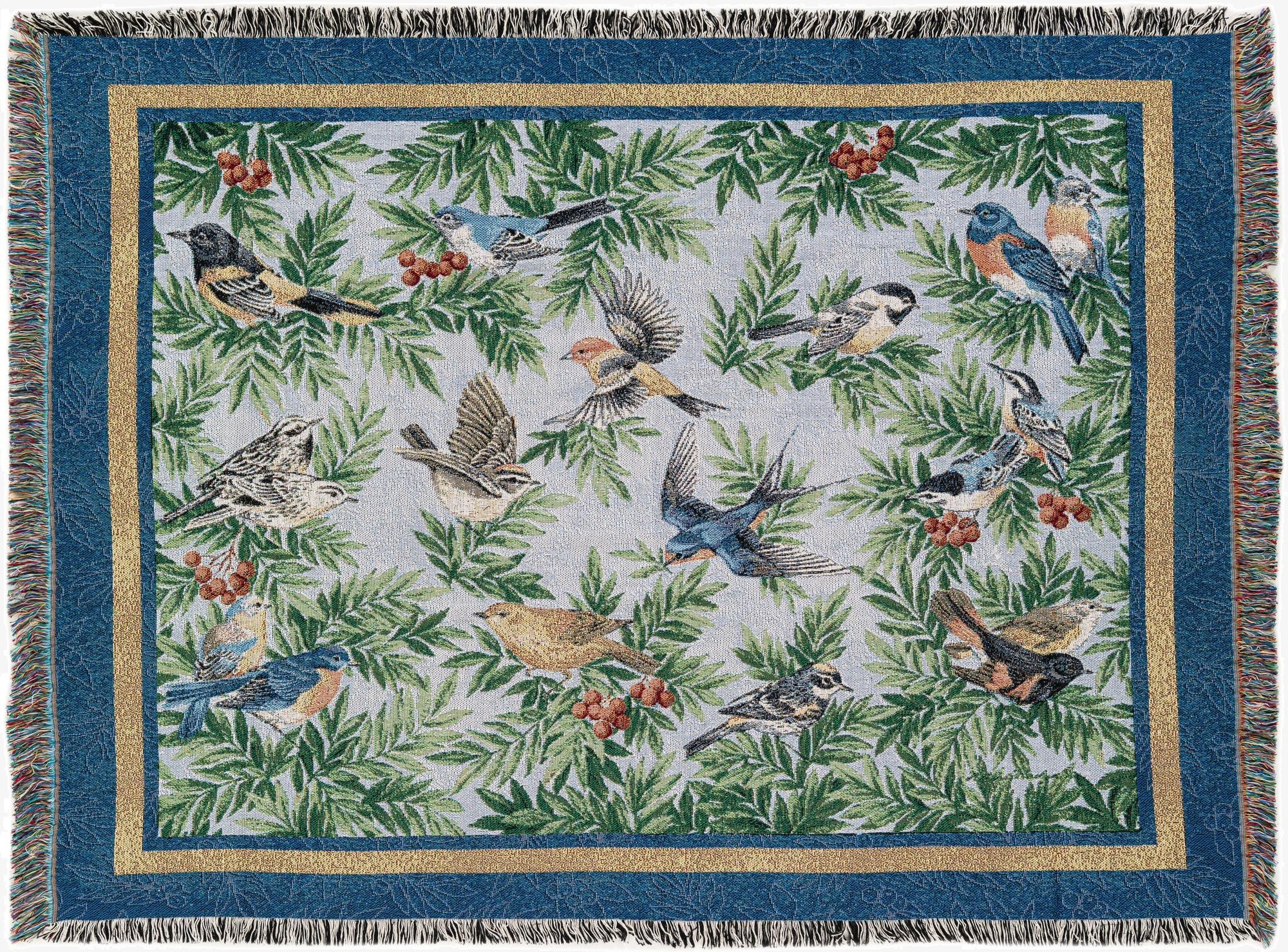 4' 6 x 6' Songbirds Throw Blanket