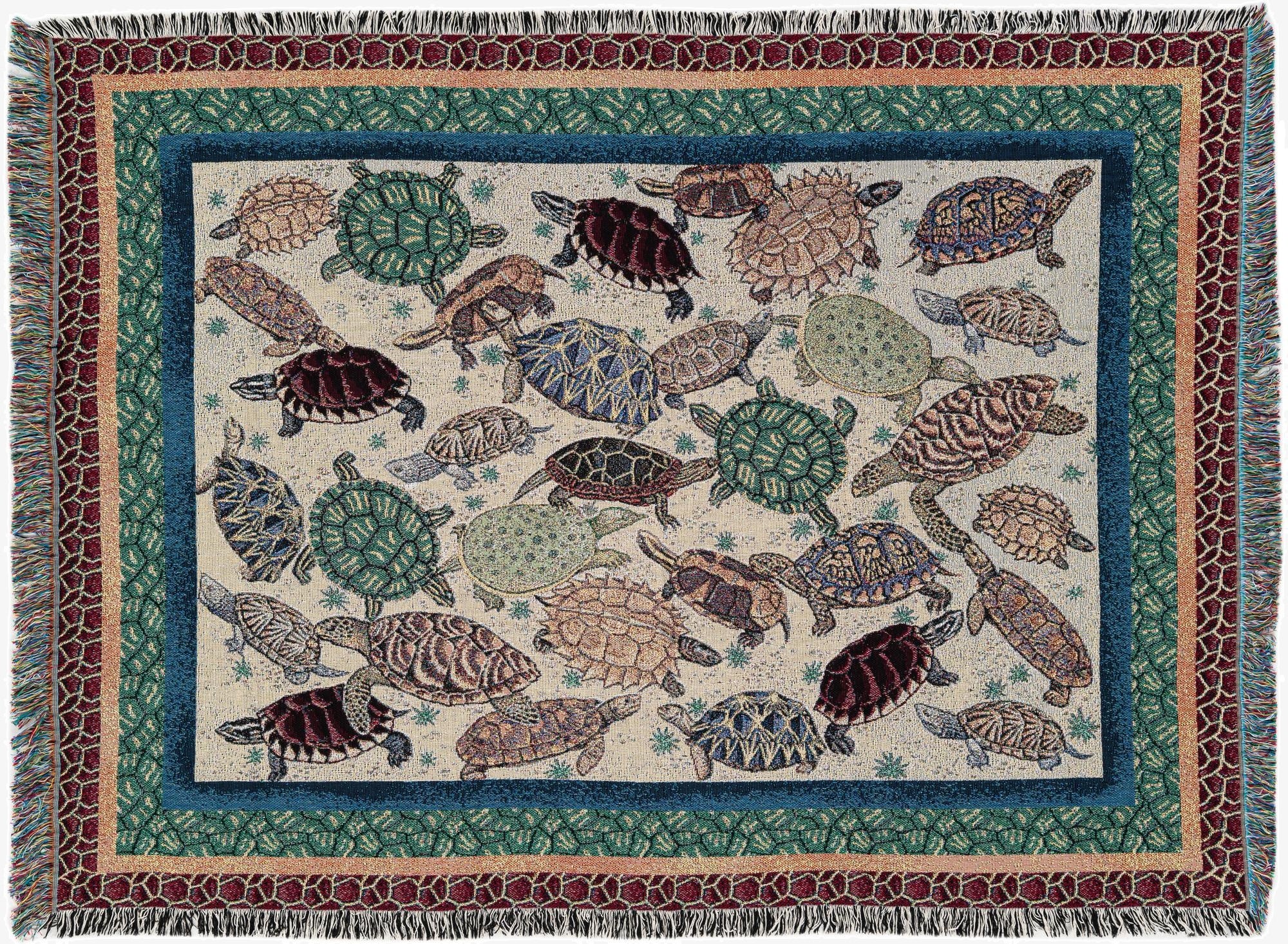 4' 6 x 6' Turtles Throw Blanket