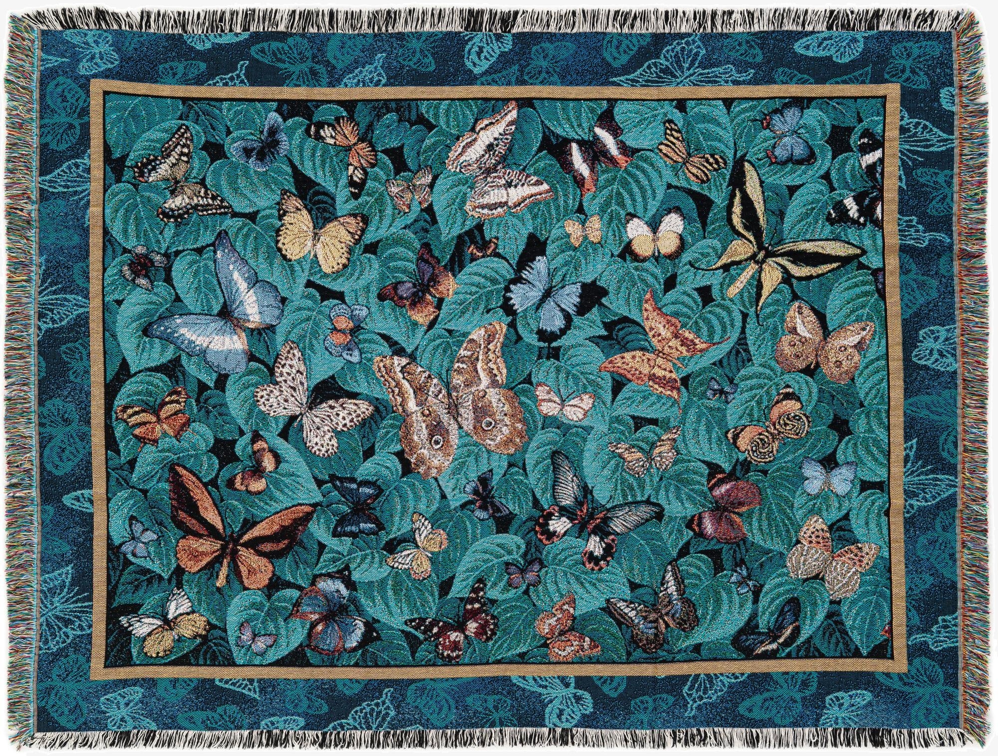 4' 6 x 6' Butterfly Dance Throw Blanket