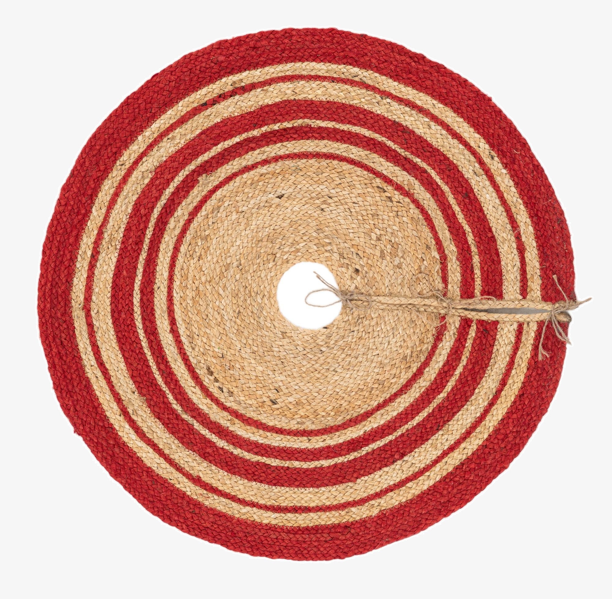  3' x 3'  Hand Braided Christmas Tree Skirt