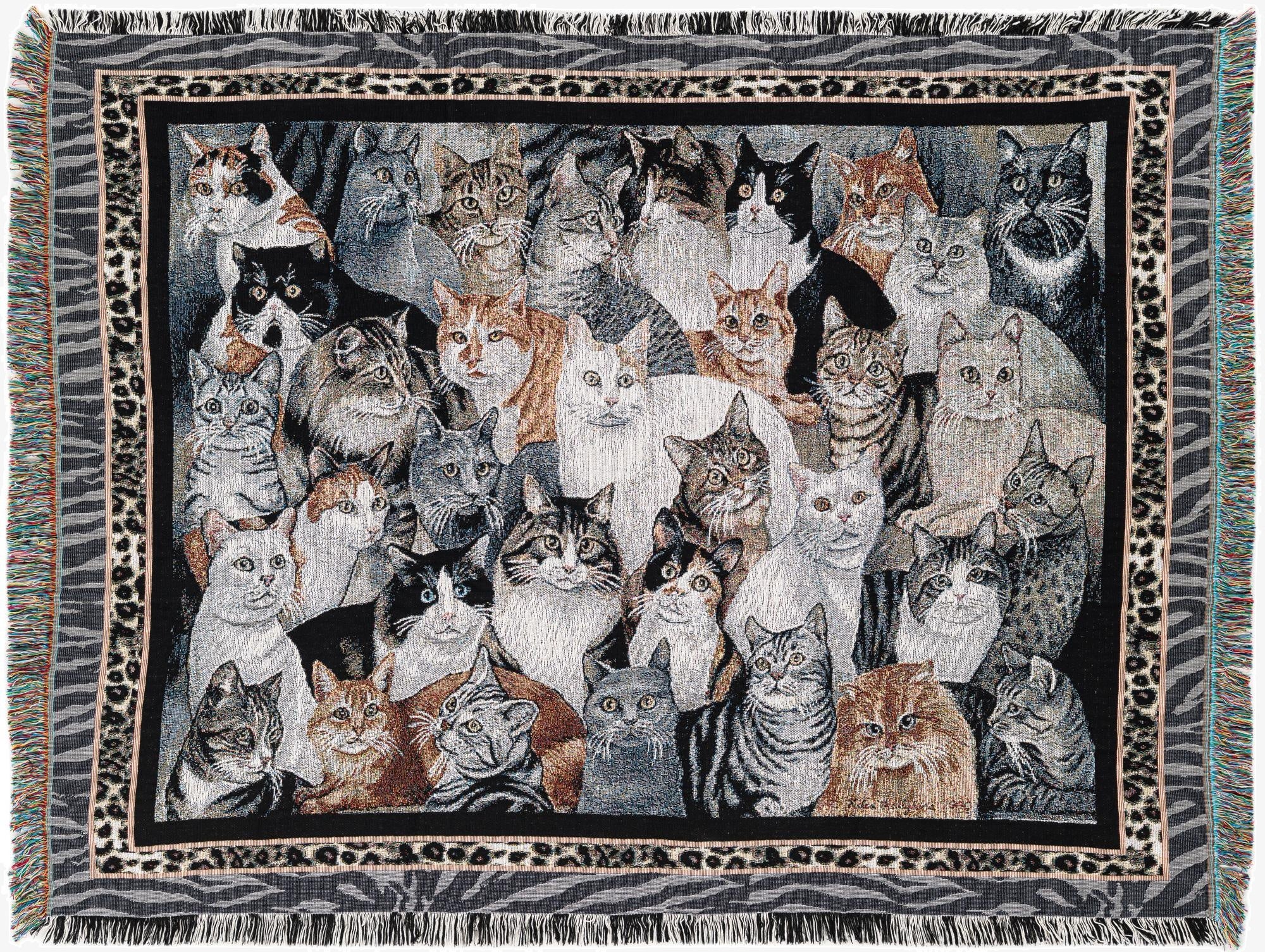 4' 6 x 6' Purrfect Cats Throw Blanket