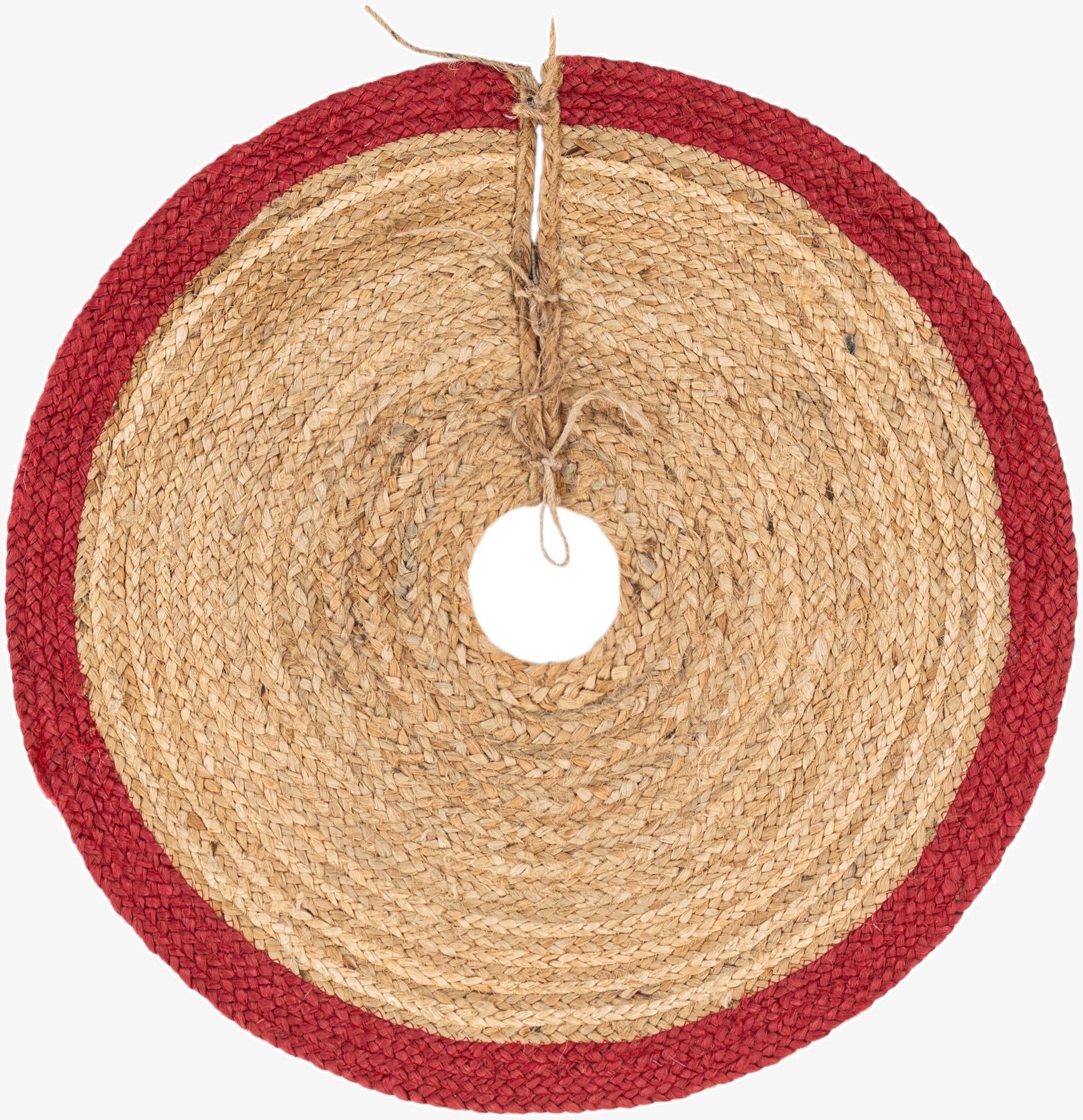  2' 2 x 2' 2  Hand Braided Christmas Tree Skirt