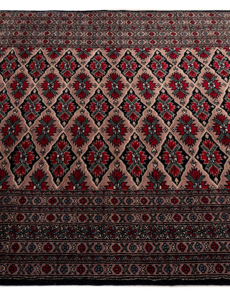 Detail image of  4' 7 x 6'  Hand Knotted Bokhara Oriental Wool Rug