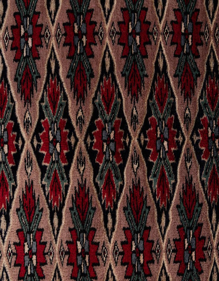 Detail image of  4' 7 x 6'  Hand Knotted Bokhara Oriental Wool Rug