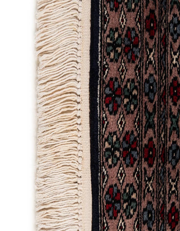 Detail image of  4' 7 x 6'  Hand Knotted Bokhara Oriental Wool Rug