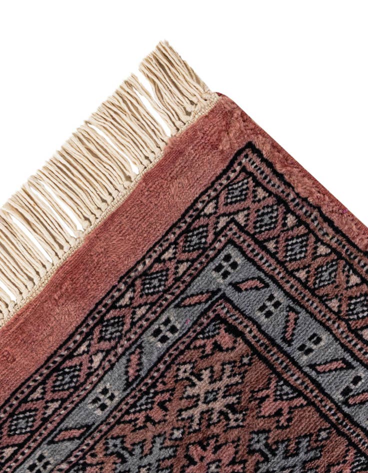 Detail image of  4' 1 x 6' 4  Hand Knotted Bokhara Oriental Wool Rug