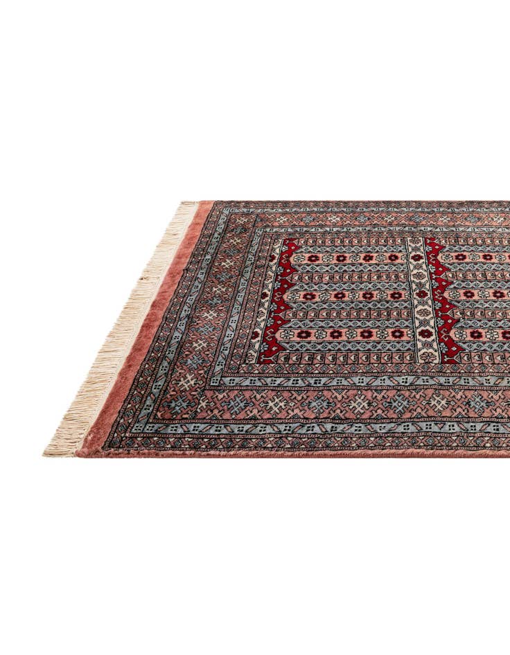 Detail image of  4' 1 x 6' 4  Hand Knotted Bokhara Oriental Wool Rug