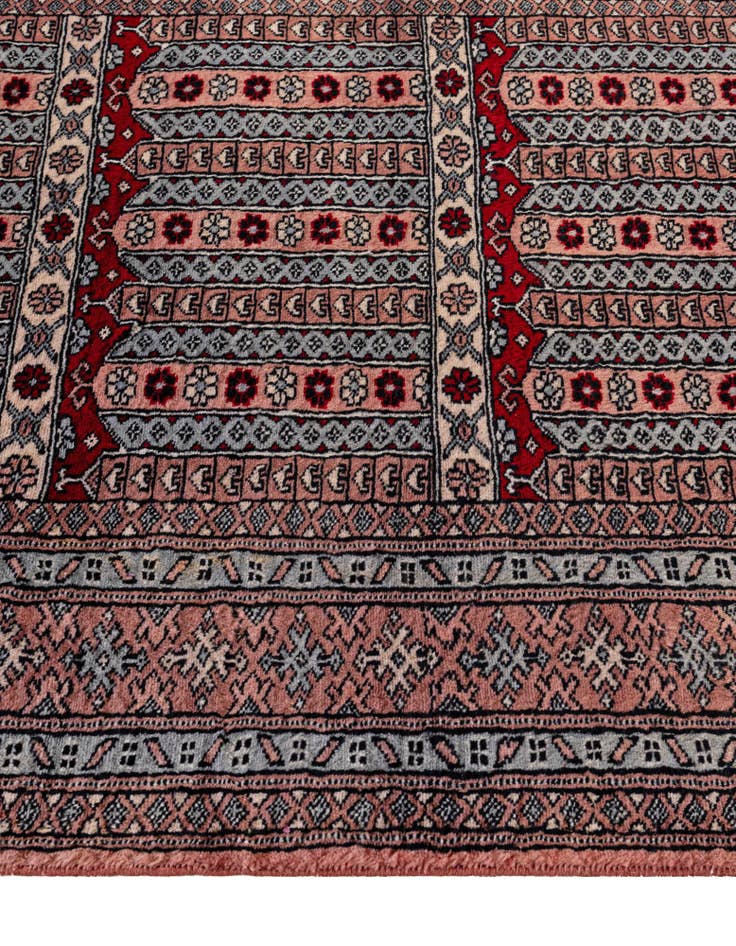 Detail image of  4' 1 x 6' 4  Hand Knotted Bokhara Oriental Wool Rug