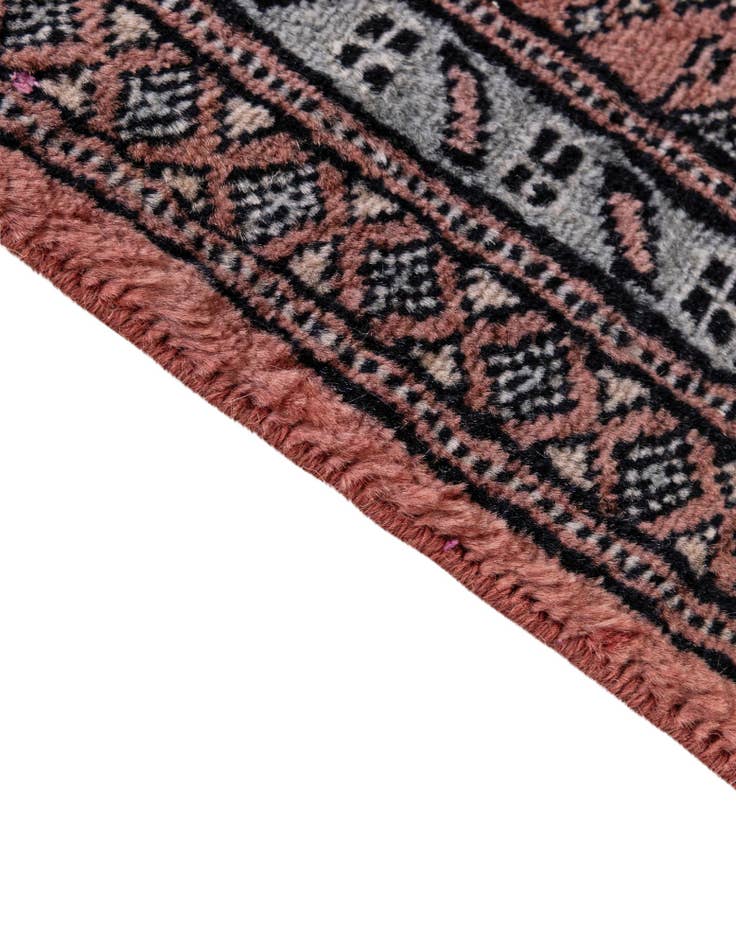 Detail image of  4' 1 x 6' 4  Hand Knotted Bokhara Oriental Wool Rug
