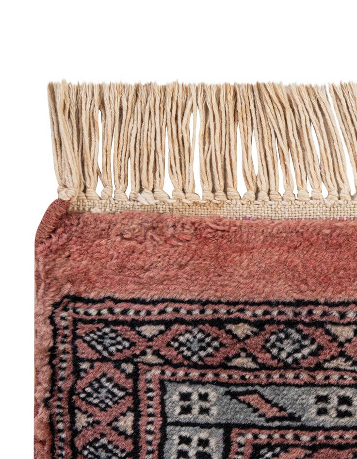 Detail image of  4' 1 x 6' 4  Hand Knotted Bokhara Oriental Wool Rug