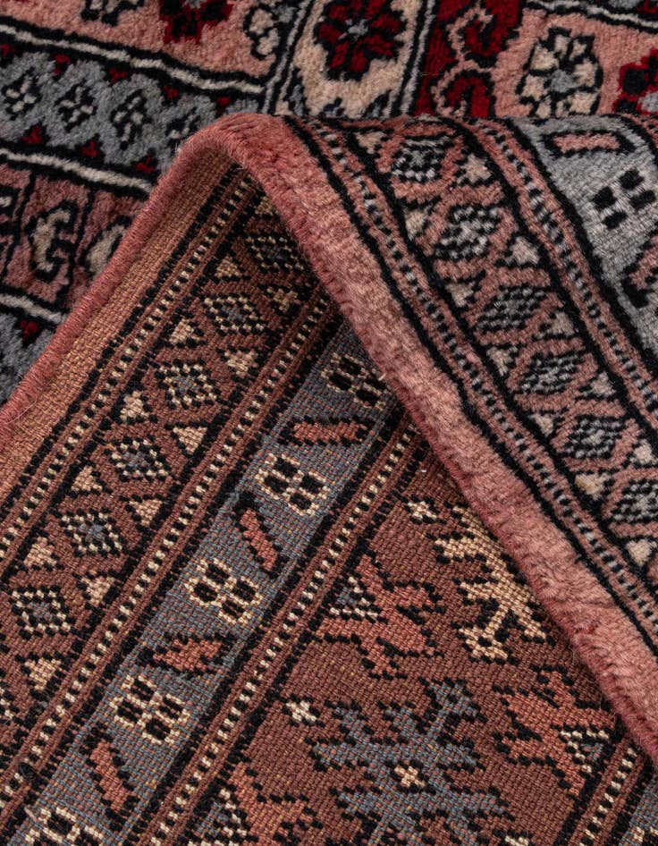 Detail image of  4' 1 x 6' 4  Hand Knotted Bokhara Oriental Wool Rug