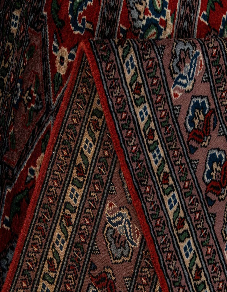 Detail image of  4' 3 x 5' 10  Hand Knotted Bokhara Oriental Wool Rug
