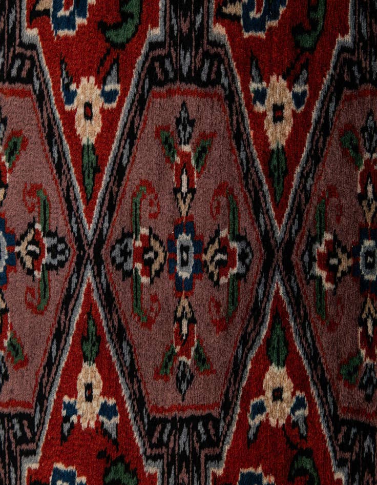 Detail image of  4' 3 x 5' 10  Hand Knotted Bokhara Oriental Wool Rug
