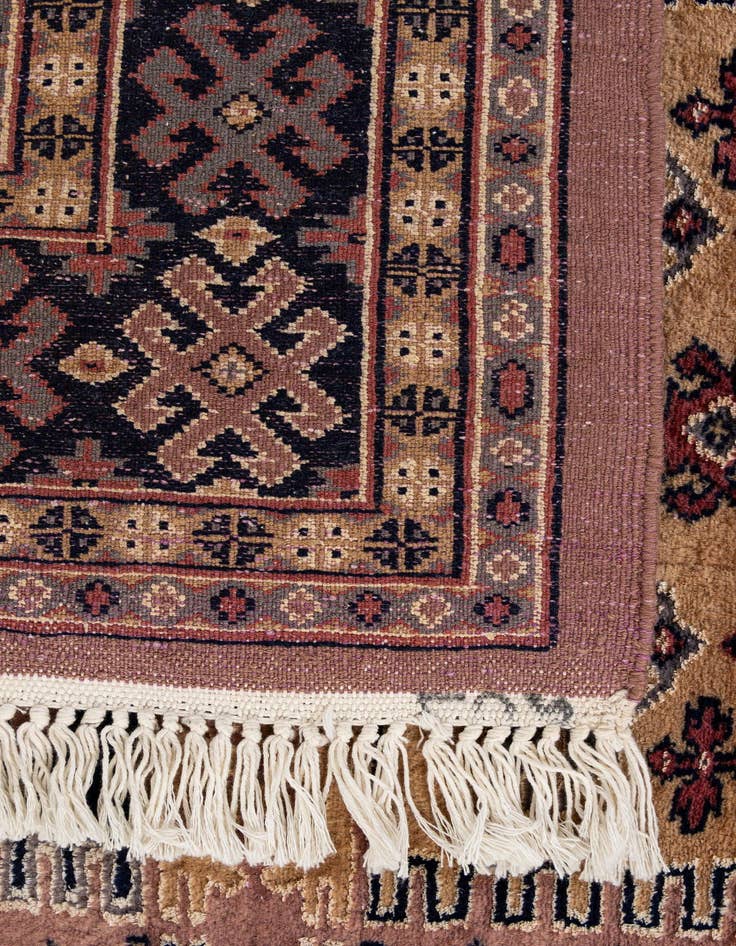 Detail image of  4' 3 x 5' 8  Hand Knotted Bokhara Oriental Rug