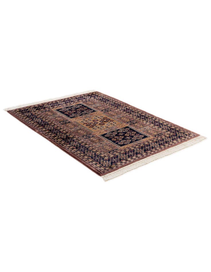 Detail image of  4' 3 x 5' 8  Hand Knotted Bokhara Oriental Rug