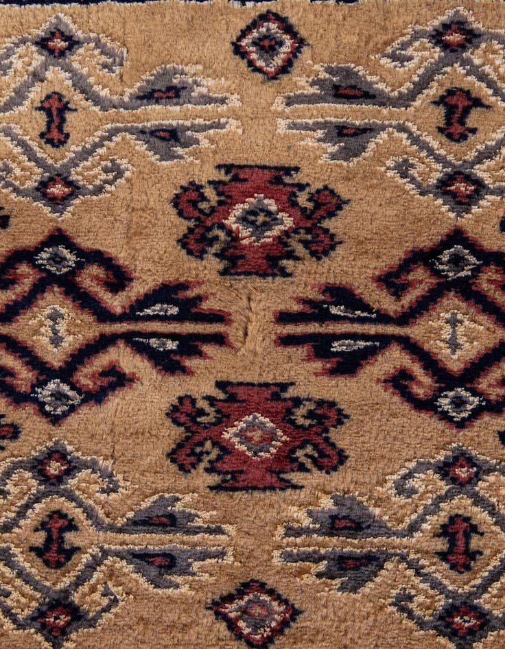 Detail image of  4' 3 x 5' 8  Hand Knotted Bokhara Oriental Rug