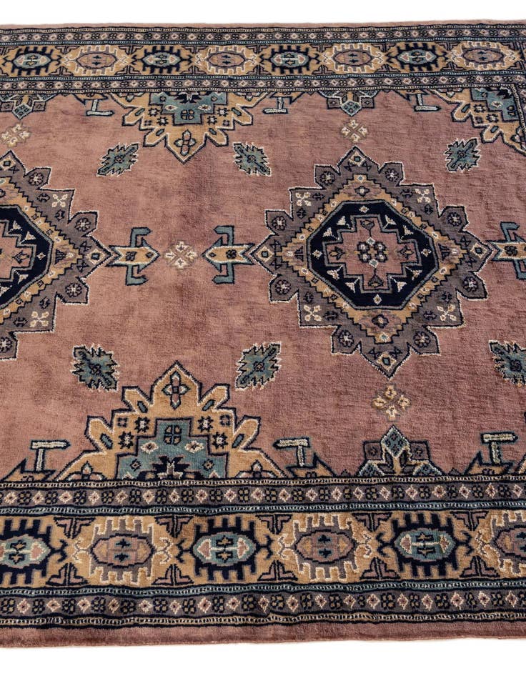 Detail image of  4' 4 x 7' 1  Hand Knotted Bokhara Oriental Rug