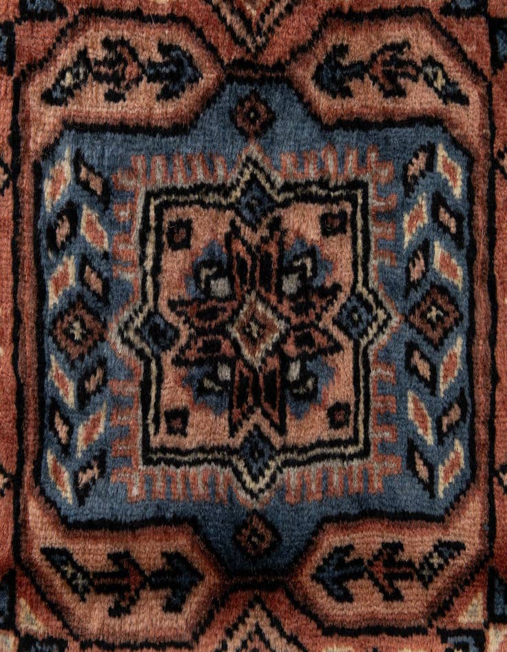 Detail image of  3' 3 x 4' 11  Hand Knotted Bokhara Oriental Wool Rug