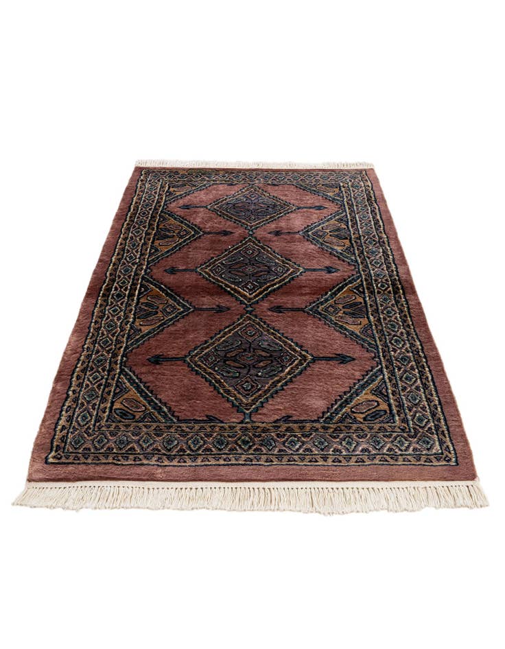 Detail image of  3' 2 x 5' 3  Hand Knotted Bokhara Oriental Rug