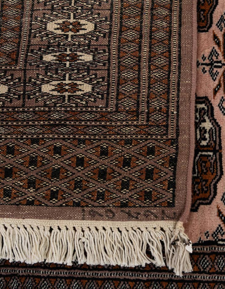 Detail image of  3' 3 x 5'  Hand Knotted Bokhara Oriental Wool Rug