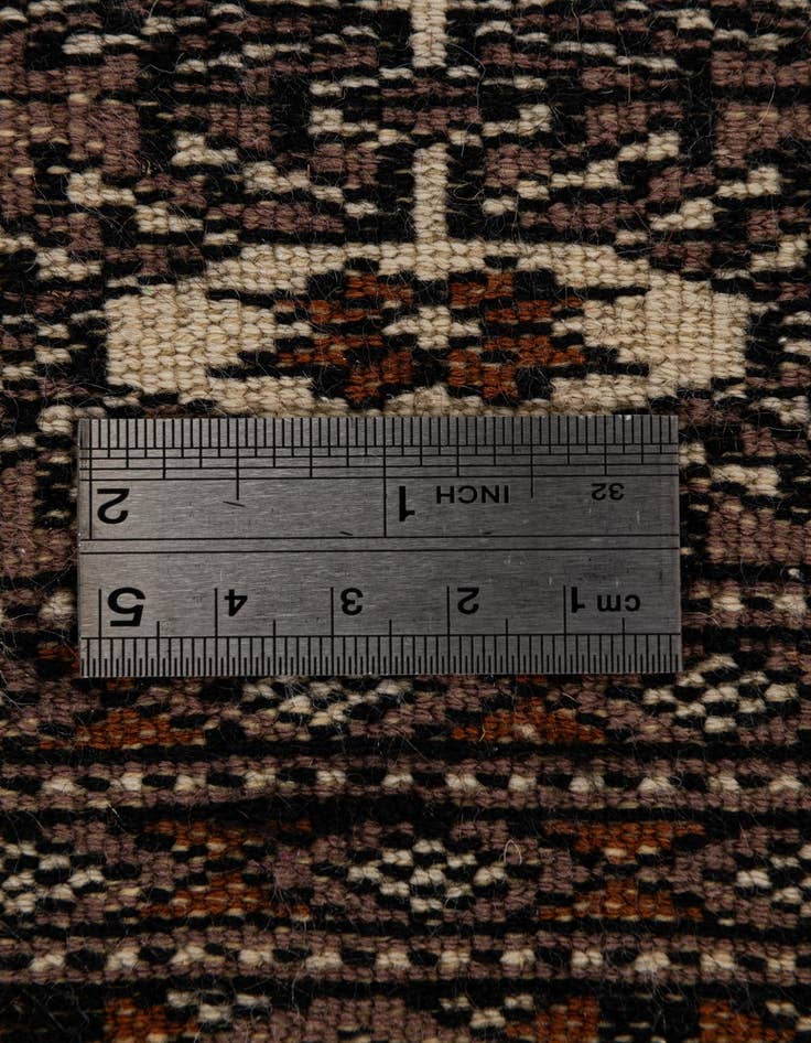Detail image of  3' 3 x 5'  Hand Knotted Bokhara Oriental Wool Rug