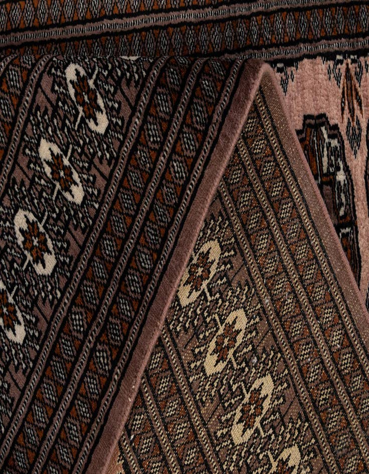 Detail image of  3' 3 x 5'  Hand Knotted Bokhara Oriental Wool Rug