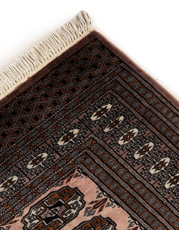 Detail image of  3' 3 x 5'  Hand Knotted Bokhara Oriental Wool Rug