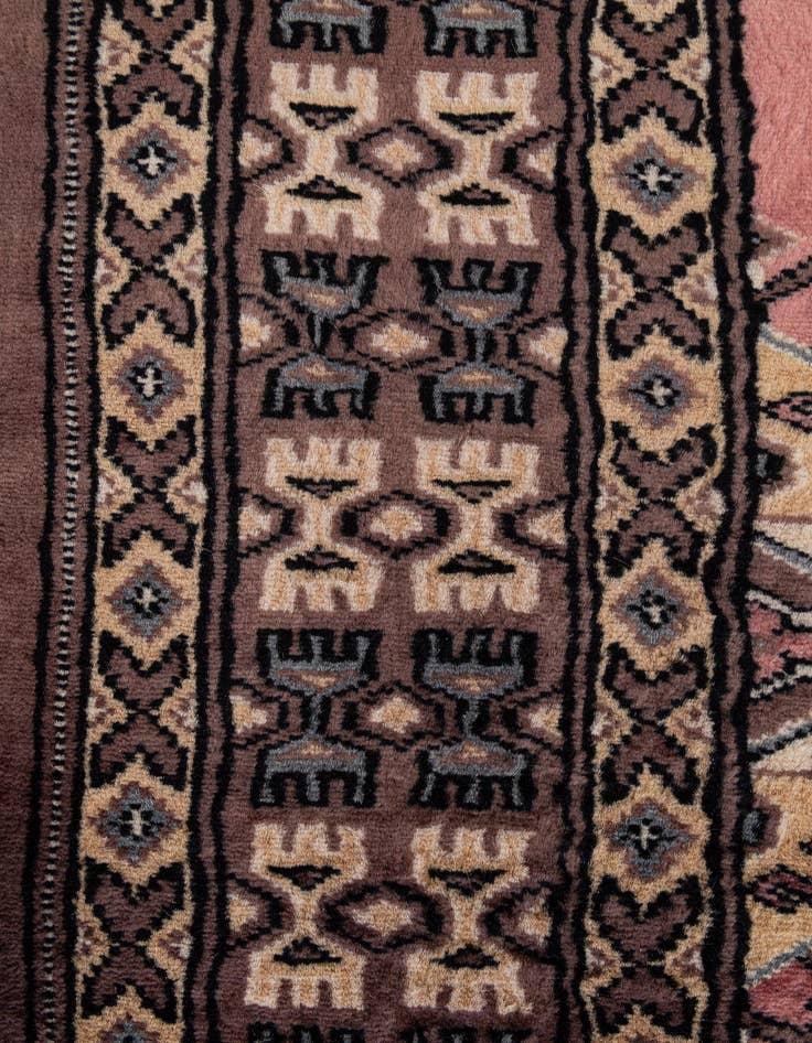 Detail image of  3' 2 x 5' 3  Hand Knotted Bokhara Oriental Rug