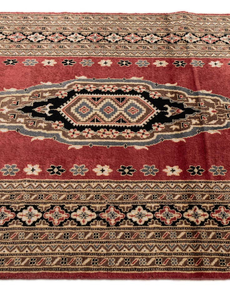 Detail image of  4' 2 x 6' 1  Hand Knotted Bokhara Oriental Rug