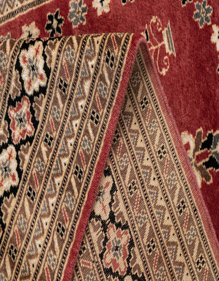 Detail image of  4' 2 x 6' 1  Hand Knotted Bokhara Oriental Rug