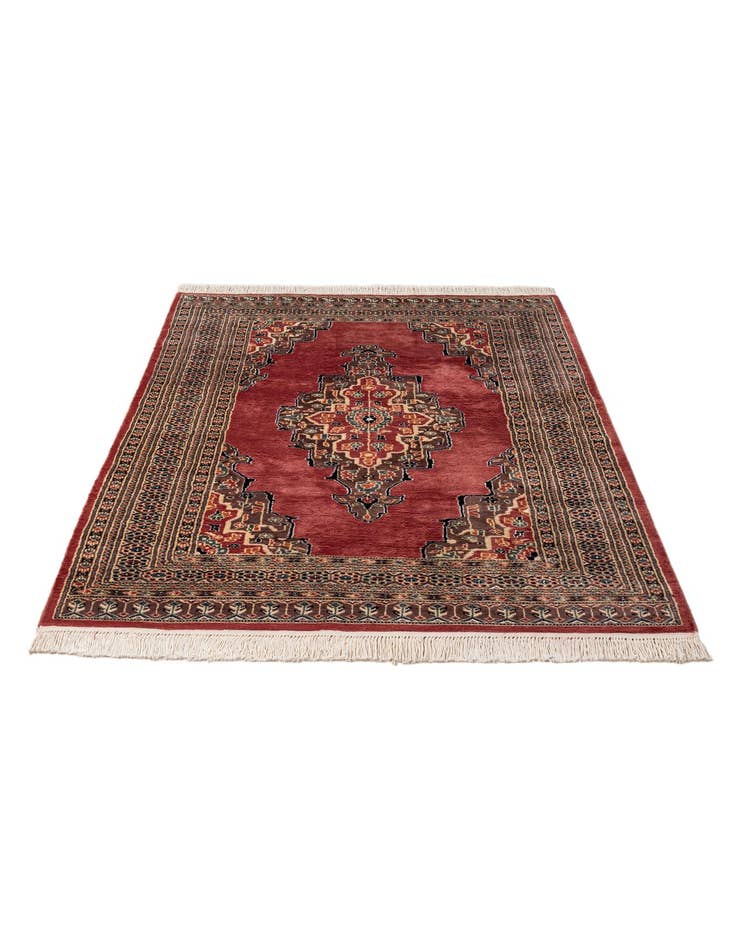 Detail image of  4' 4 x 5' 11  Hand Knotted Bokhara Oriental Rug