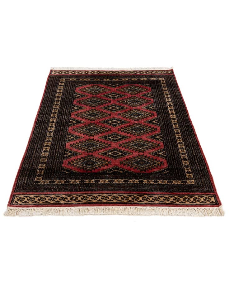 Detail image of  4' 2 x 6' 5  Hand Knotted Bokhara Wool Rug