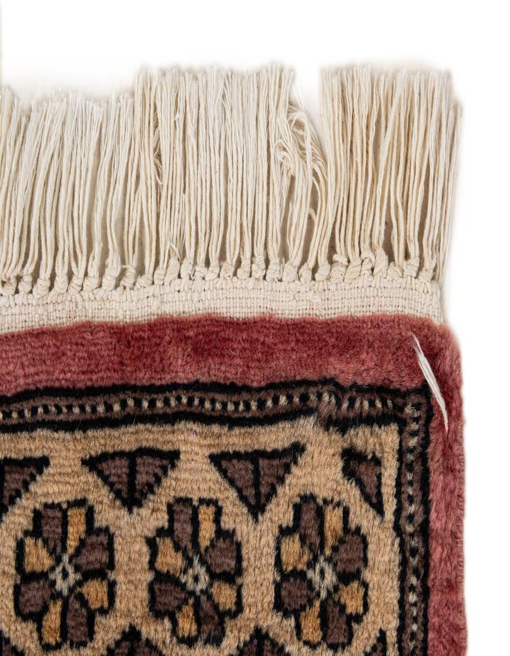 Detail image of  4' 2 x 6' 5  Hand Knotted Bokhara Wool Rug