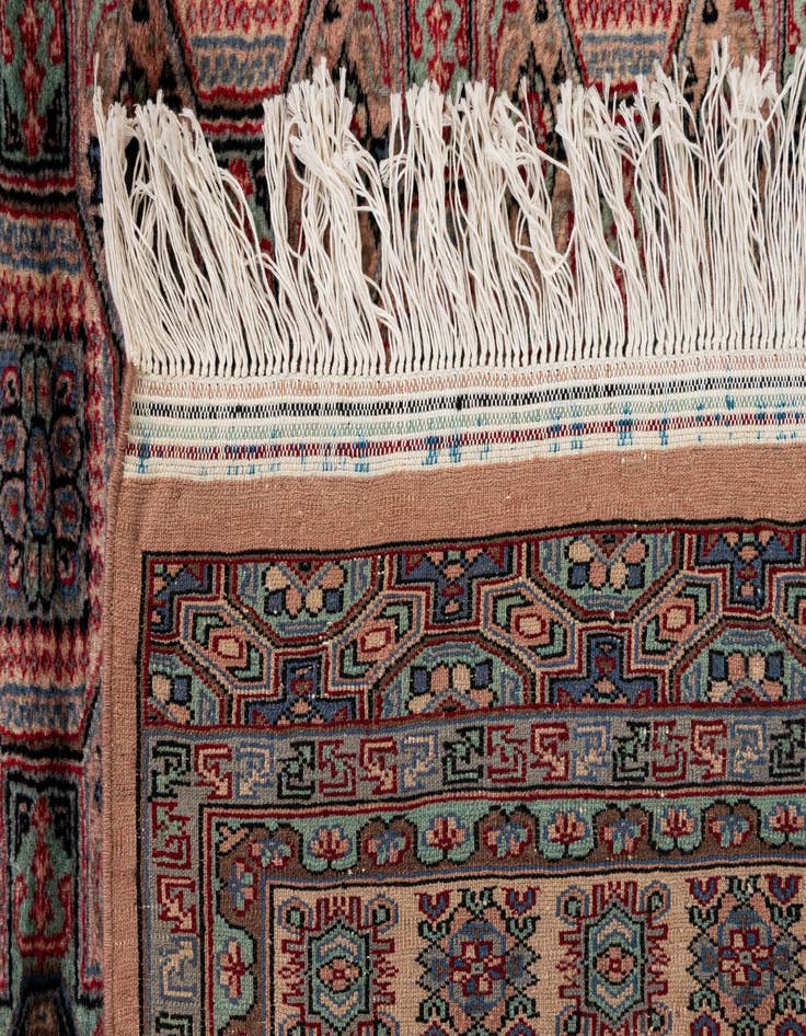 Detail image of  4' 4 x 6' 2  Hand Knotted Bokhara Oriental Wool Rug