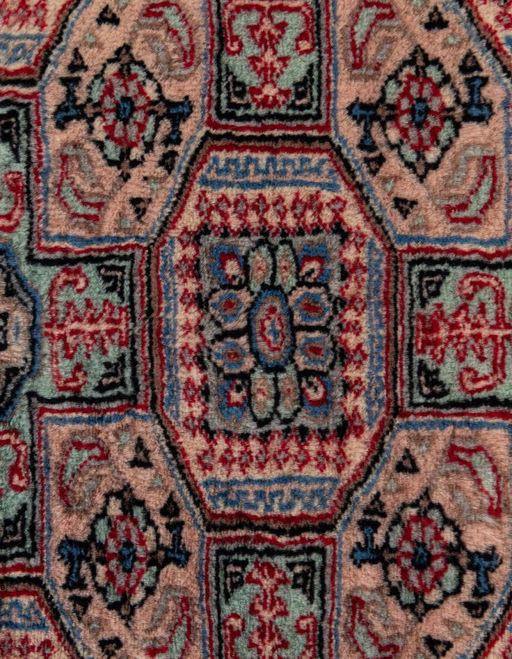 Detail image of  4' 4 x 6' 2  Hand Knotted Bokhara Oriental Wool Rug