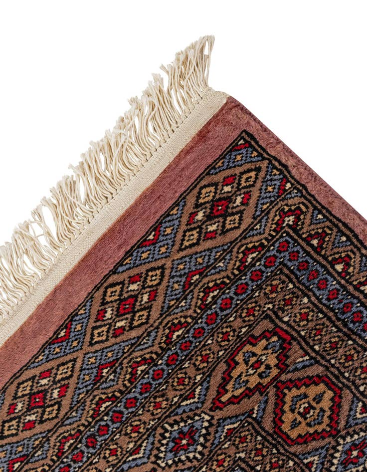 Detail image of  4' 2 x 6' 3  Hand Knotted Bokhara Oriental Wool Rug