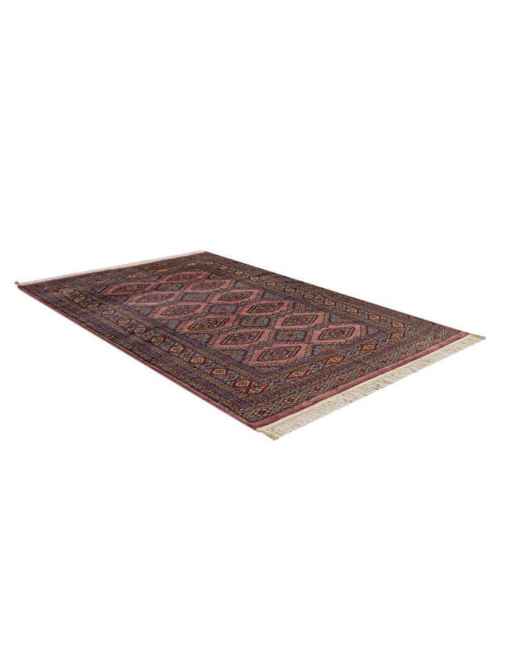 Detail image of  4' 2 x 6' 3  Hand Knotted Bokhara Oriental Wool Rug