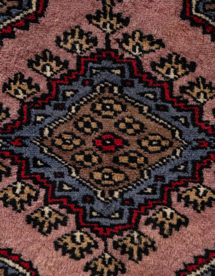 Detail image of  4' 2 x 6' 3  Hand Knotted Bokhara Oriental Wool Rug