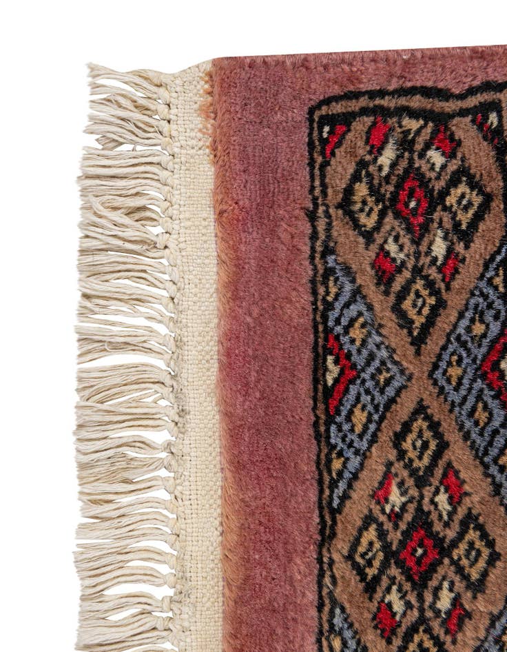 Detail image of  4' 2 x 6' 3  Hand Knotted Bokhara Oriental Wool Rug