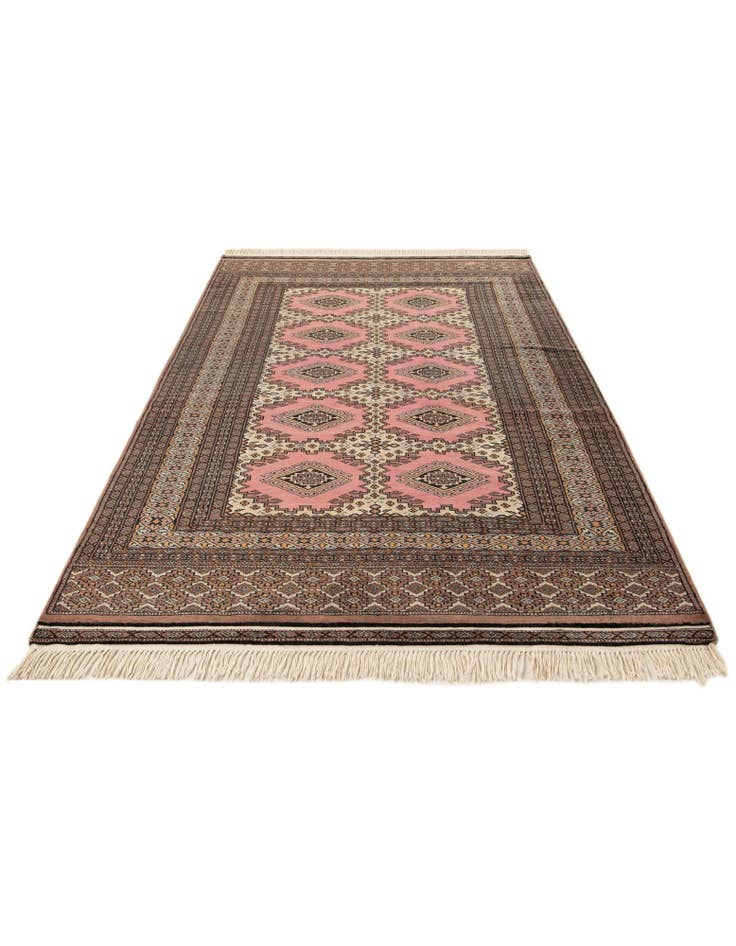 Detail image of  4' 2 x 6' 5  Hand Knotted Bokhara Oriental Wool Rug