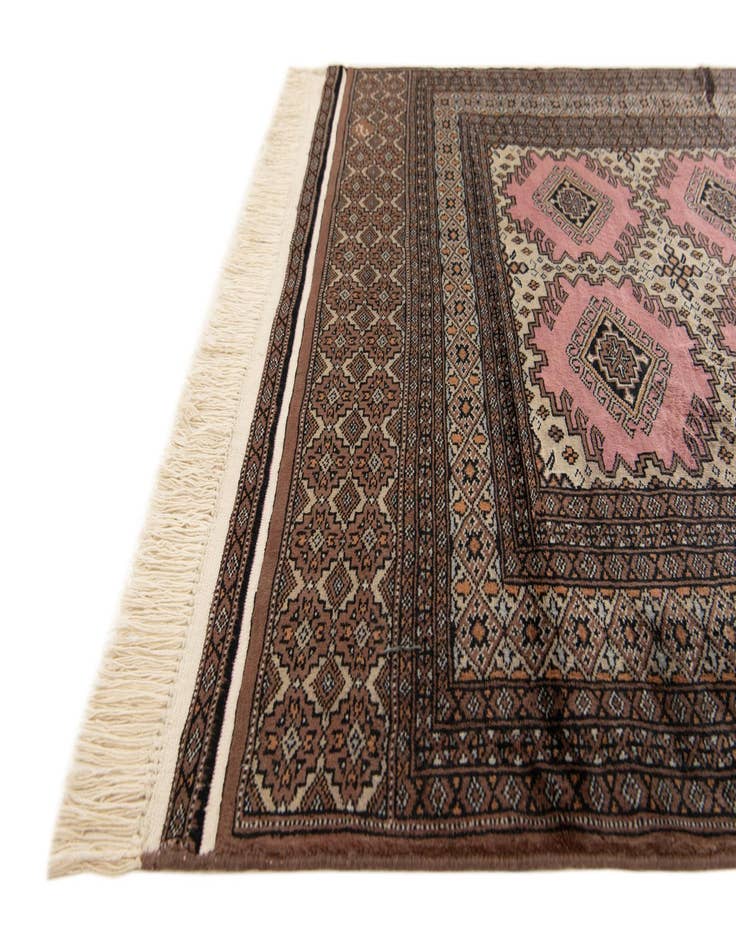 Detail image of  4' 2 x 6' 5  Hand Knotted Bokhara Oriental Wool Rug