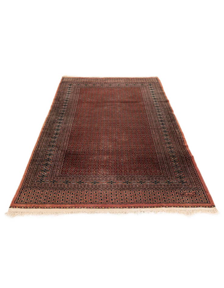 Detail image of  4' 1 x 6' 3  Hand Knotted Bokhara Oriental Wool Rug